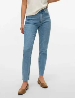 VMBRENDA HR MOM A CUT GU384 GA NOOS - Straight jeans