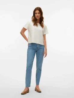 VMBRENDA HR MOM A CUT GU384 GA NOOS - Straight jeans