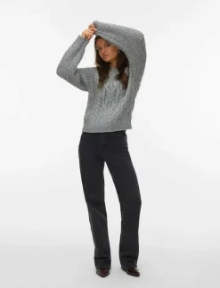 VMJADA LS O-NECK CABLE PULLOVER - Stickat