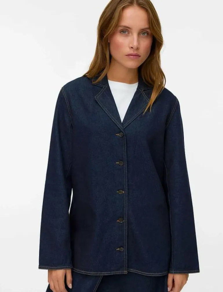 VMKANIKA LS DENIM BLAZER SHIRT SI352 - Jeansskjortor