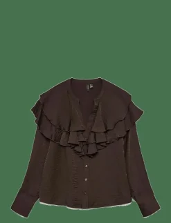 VMLIZZI LS FLOUNCE TOP WVN GA - Långärmade blusar