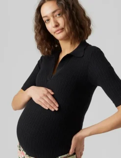 VMMHOLLY 2/4 POLO PULLOVER GA NOOS - T-shirts