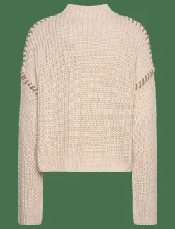 VMNEWCREAM LS FUNNELNECK PULLOVER BOO - Stickat