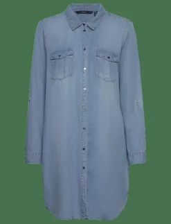 VMSIGGA LS SHORT DRESS LT BL GA NOOS - Korta klänningar