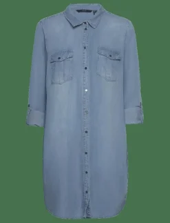 VMSIGGA LS SHORT DRESS LT BL GA NOOS - Korta klänningar