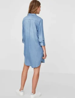 VMSIGGA LS SHORT DRESS LT BL GA NOOS - Korta klänningar