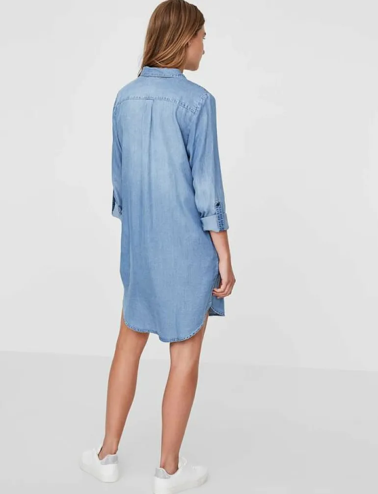 VMSIGGA LS SHORT DRESS LT BL GA NOOS - Korta klänningar