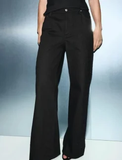 Wide leg jeans with rhinestones - Vida byxor