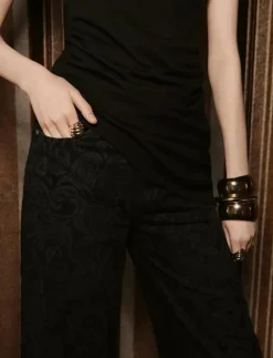 Wide leg paisley-print jeans - Vida byxor