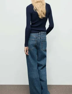 Wide leg studded jeans - Vida byxor