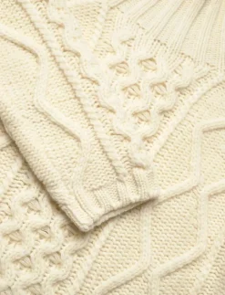 Wool Cable Knit Sweater - Polotröjor