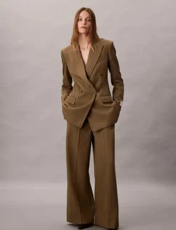 Wool Gaberdine Wide Leg Trouser - Vida byxor