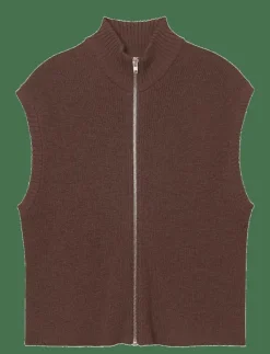 Wool Zip Vest Oslo - Stickat