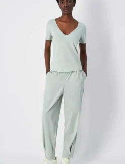 Woven Straight Hem Pants - Casual byxor