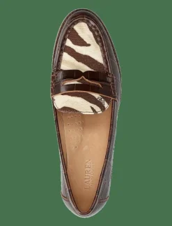 Wynnie Zebra-Print-Trim Embossed Loafer - Loafers