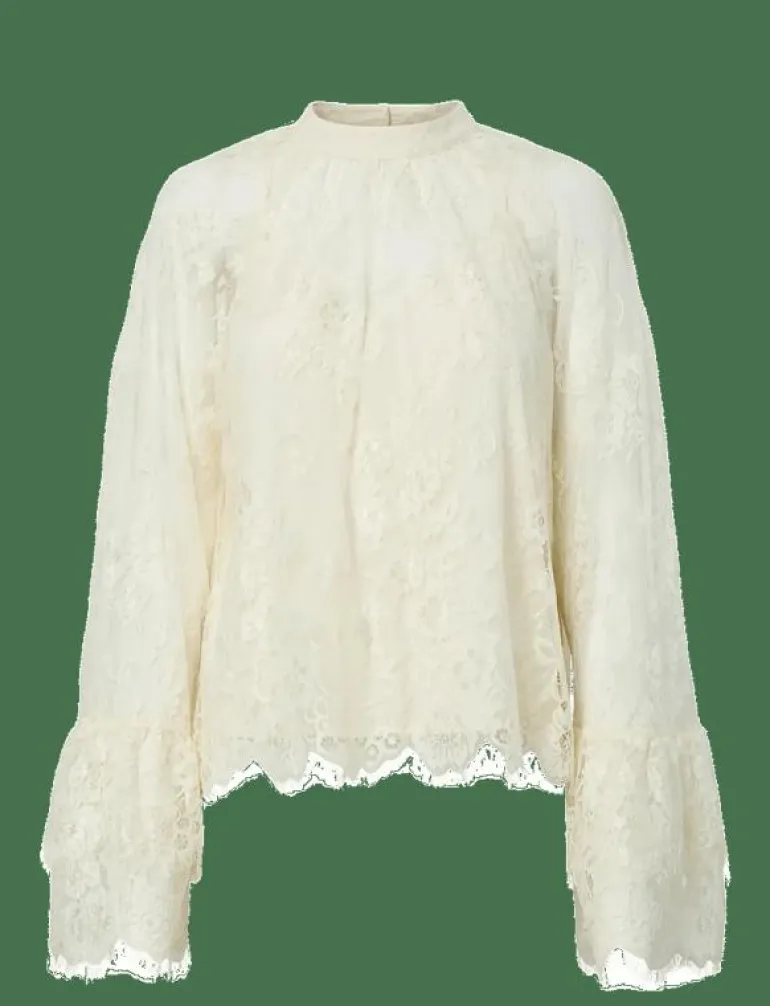 YASARIZONA LS LACE TOP - D2D - Långärmade blusar