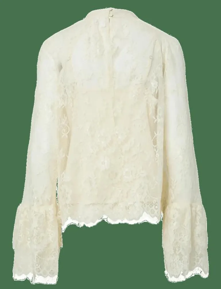 YASARIZONA LS LACE TOP - D2D - Långärmade blusar