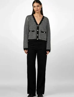 YASCHARLA LS SEQUIN KNIT CARDIGAN - Koftor