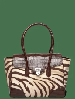 Zebra-Print Canvas Large Tanner Satchel - Handväskor