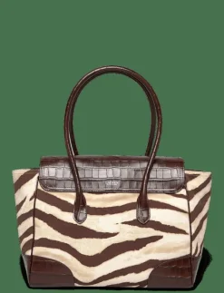 Zebra-Print Canvas Large Tanner Satchel - Handväskor
