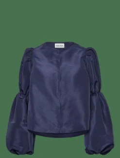 Zoey double pouf sleeve blouse - Långärmade blusar