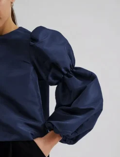 Zoey double pouf sleeve blouse - Långärmade blusar